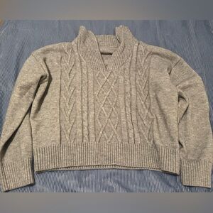 Cropped Grey Sweater